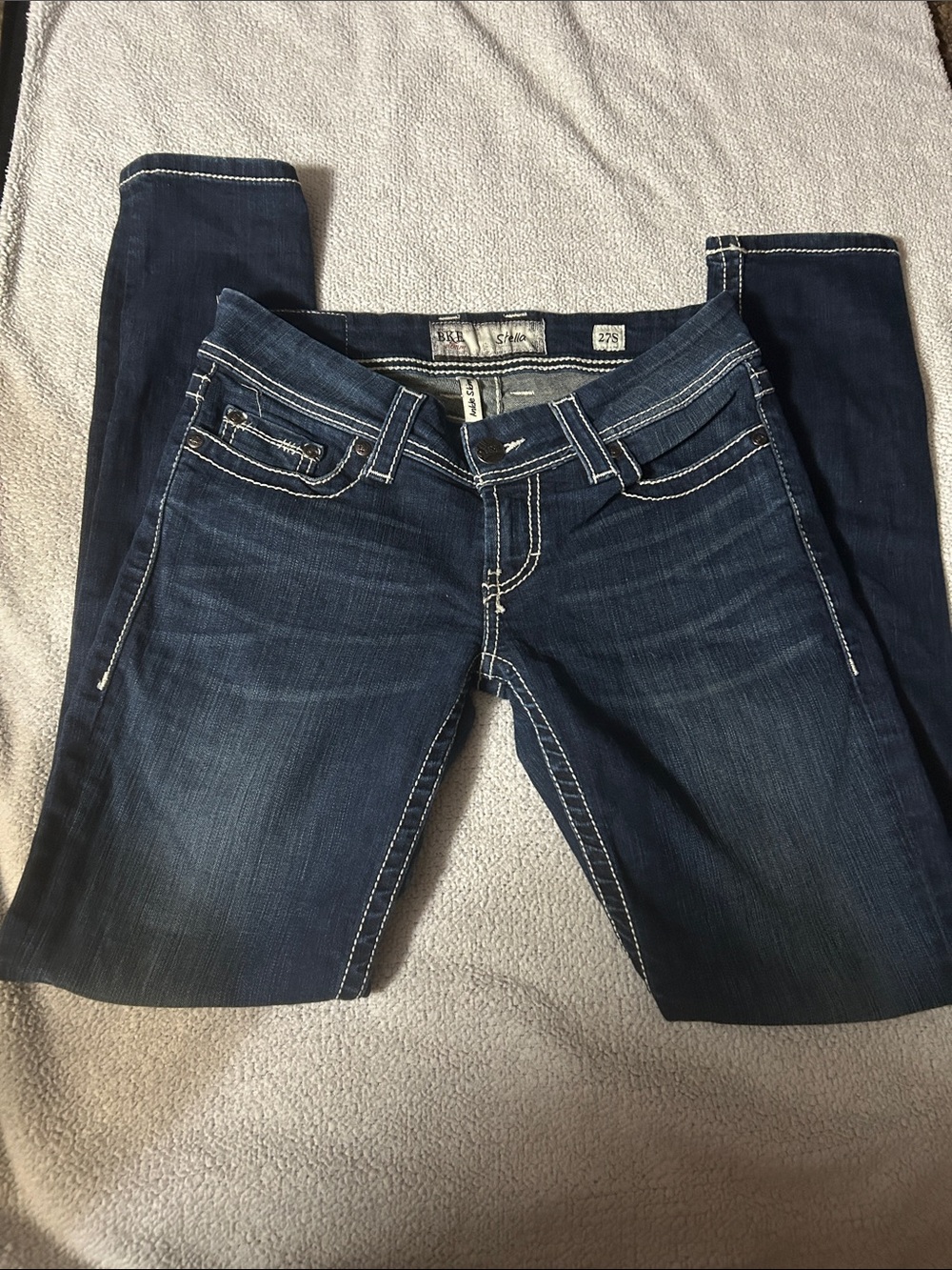 BKE Denim Stella Blue Ankle Skinny Jeans